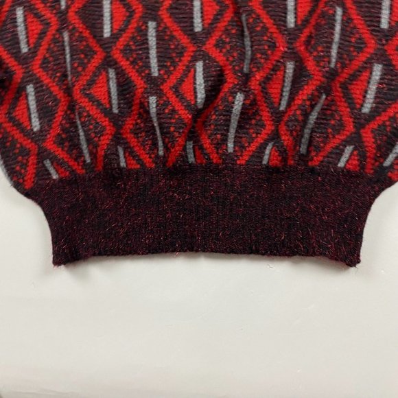 Vintage NWOT Knightsbridge Abstract Geometric Sweater Men's Medium Dad Grandpa - Picture 3 of 9